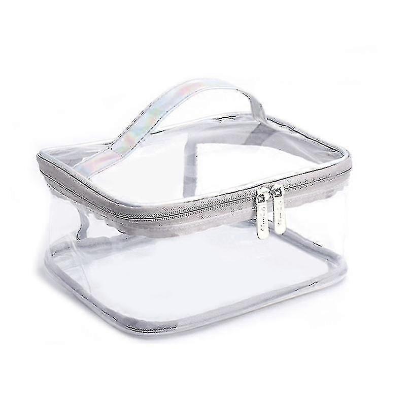 Portable Clear Makeup Bag Zipper Cosmetics Bags Transparent Travel Storage Pouch Pvc Toiletry Organizers With Handle