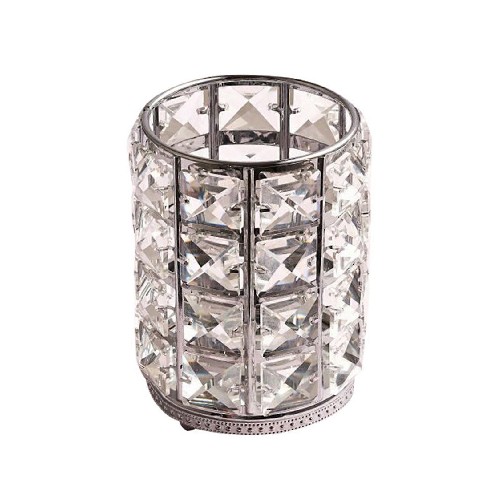 Makeup Brush Bucket Sparkling Large Capacity Faux Crystal Cosmetic Storage Pen Box Pencil Vase Comb Container for Home