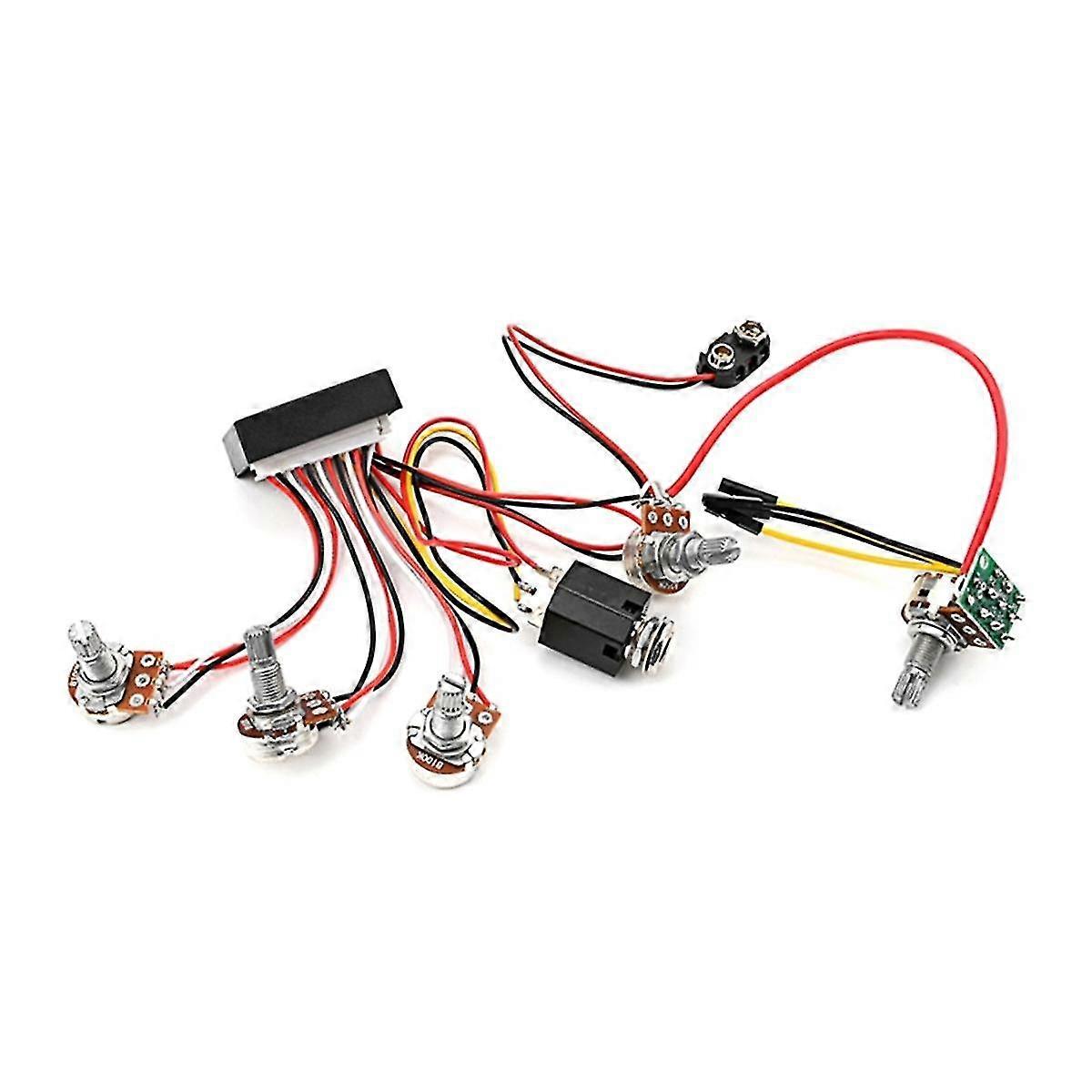 Bass Active Passive Preamp, Guitar Bass Pickup 3 Band Active Eq Equalizers Preamp Circuit And Tone Control With Fittings