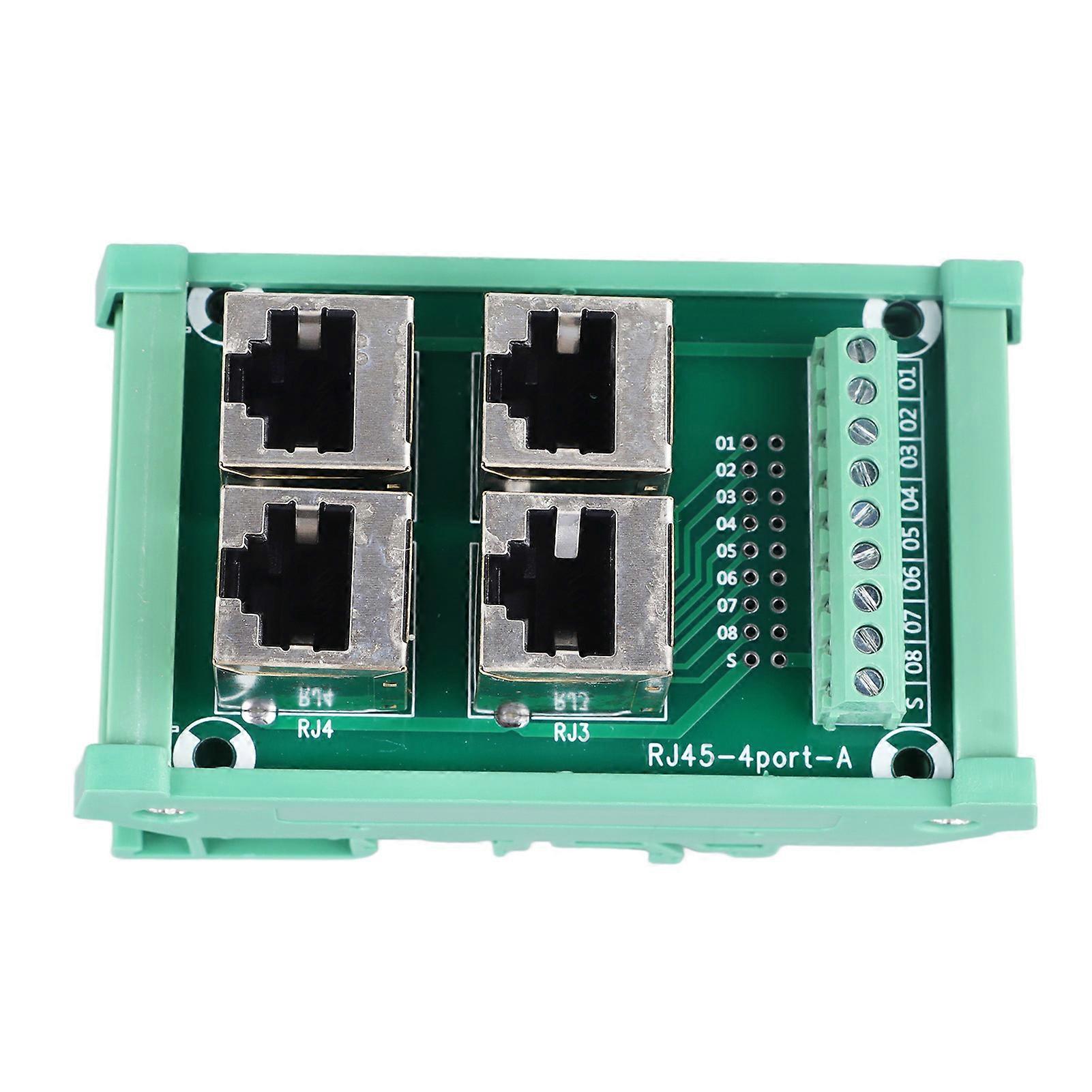 4 Way Buss Board 0.5A Parallel Rail Mount Interface Module Terminal Block Connector for Homes Offices Factories