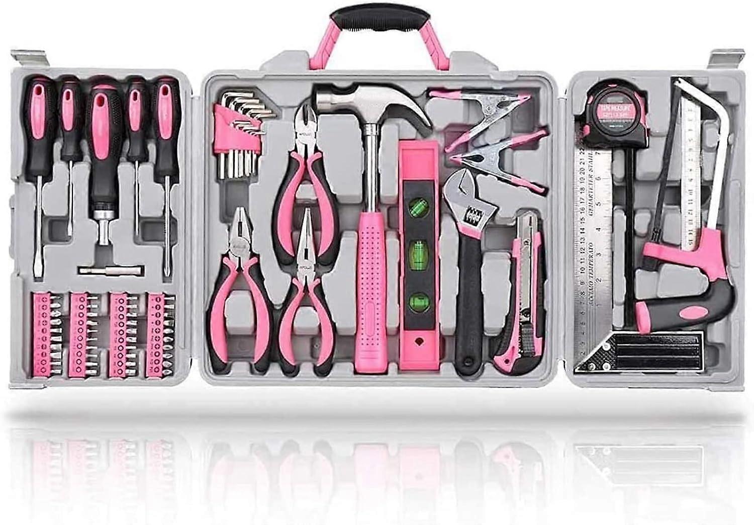 nice Tool Set, 71Pcs Household Tool Kit, Hand Tool Kit and Accessories for Home DIY Household Repair with Plastic Toolbox Storage Case