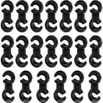 20-delige fietsgesp Fiets draaibare remleiding S-vormige clip voor remleiding MTB Fiets racefiets (zwart) -HGDMV