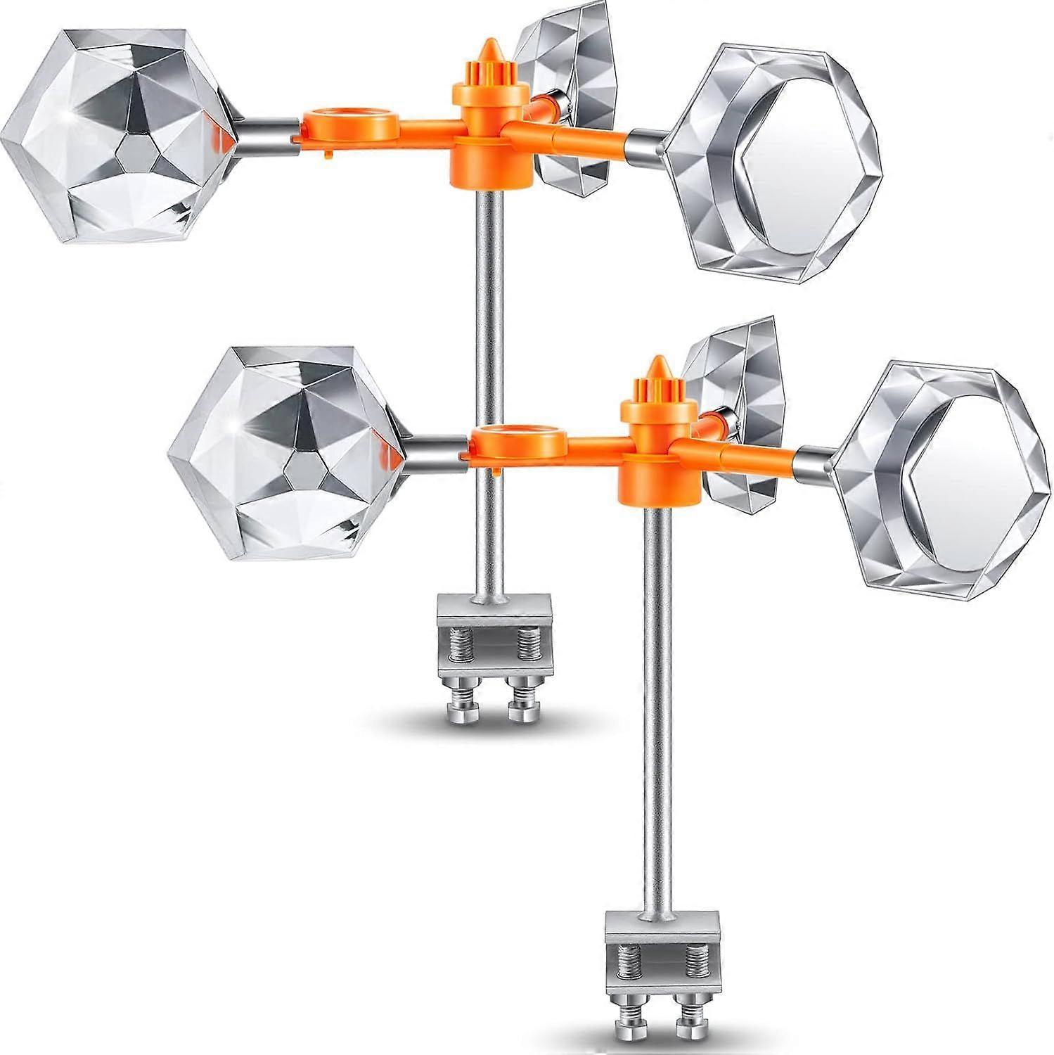 2 Pieces Reflect a Bird Deterrent Smooth Polishing Bird Deterrent Devices Rhombic Polygon Reflect Outdoor Bird Deterrent for Birds Pigeons Woodpeckers