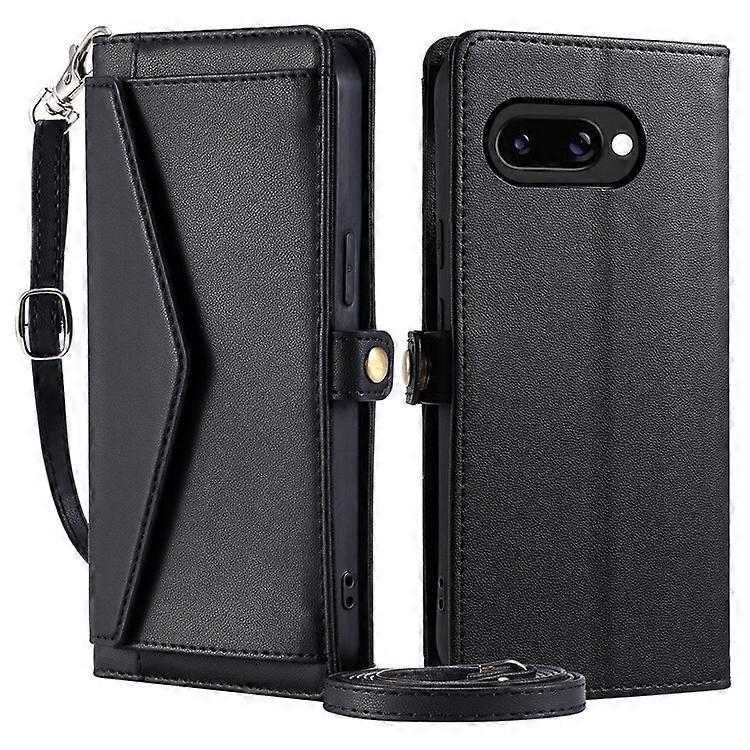 Compatible For Google Pixel 9a Leather Case Wallet Stand Phone Cover with Straps