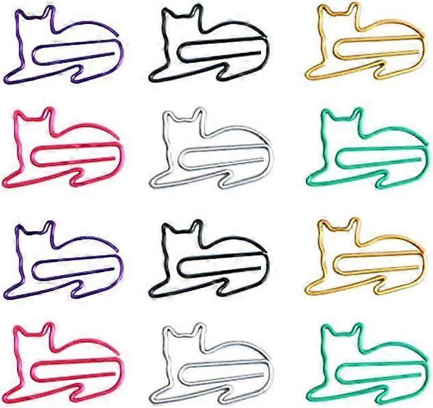 Metal Paper Clips Set of 60, Decorative Metal Clips for Office Notes, Bookmarks, and Organizing Documents