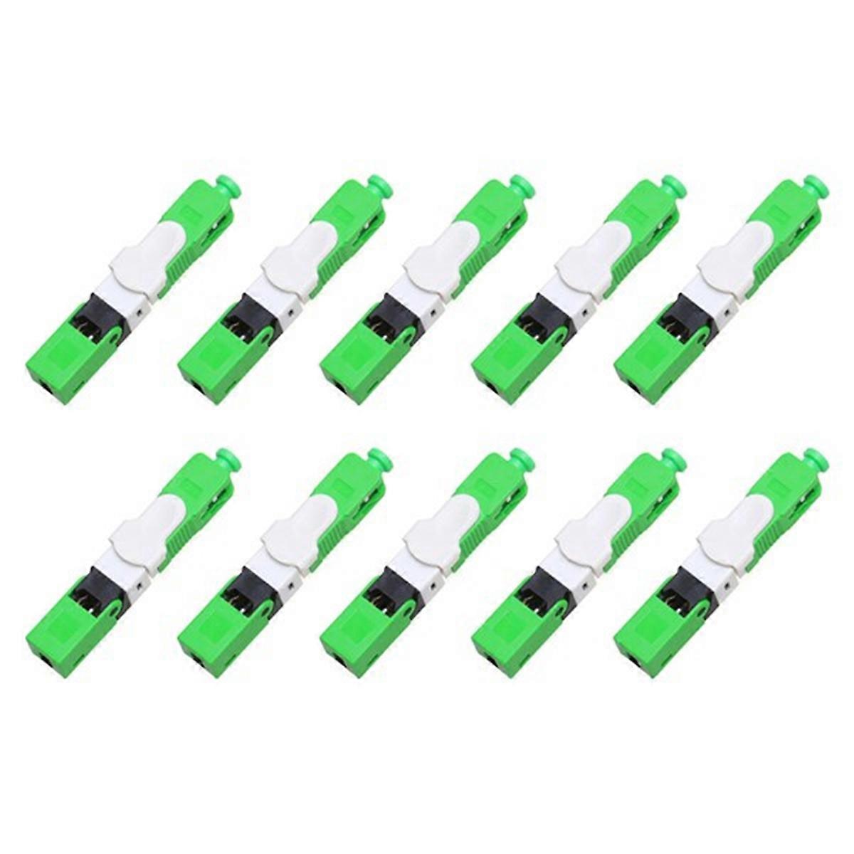 10Pcs FTTH ESC250D SC//UPC Single-Mode Fiber Optic Quick Connector FTTH SM Optic Fast Connector