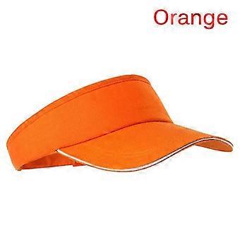 Justerbar Unisex Menn Kvinner Vanlig Solskjerm Sport Golf Tennis Pustende Cap Hat 1PC Oransje