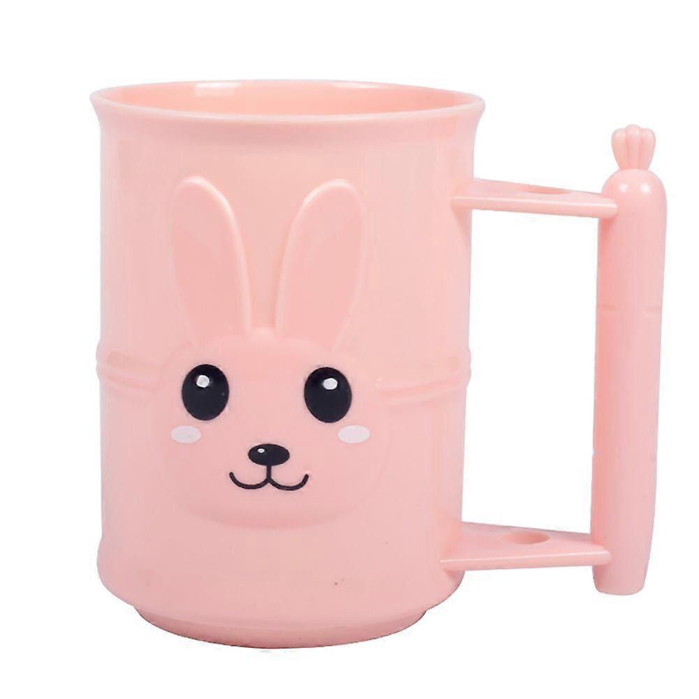 バニークリエイティブ歯ブラシ歯磨き粉ホルダーカップバスルームウォッシュうがいカップピンク