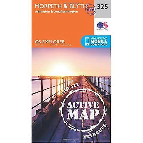 OS Explorer Map Active (325) Morpeth and Blyth (OS Explorer Active Map)