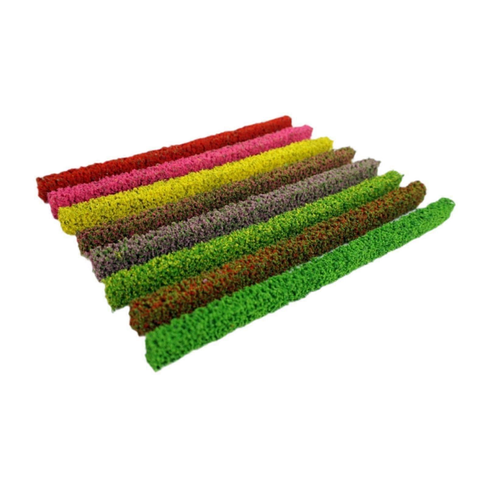 8x Miniature Shrub Strips Mini Bushes for Sand Table Railway Train Landscape