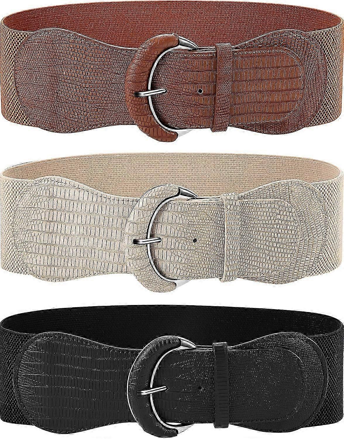 stk damebelte, strikk, ca. 7,5 cm, med ringlås