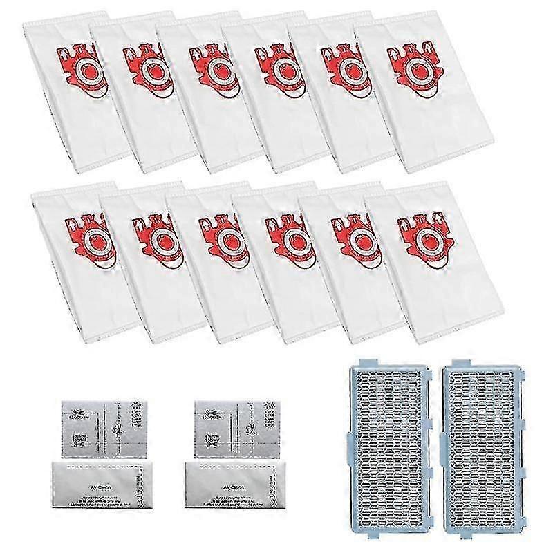 Hepa Filter Dust Bags For Miele 3d Fjm Airclean Complete C2 C3