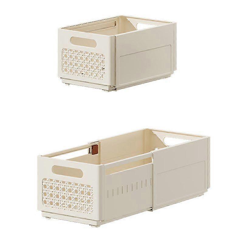 Versatile Stackable Retractable Storage Box - Easy Assembly & Adjustable Length (28cm to 48cm)
