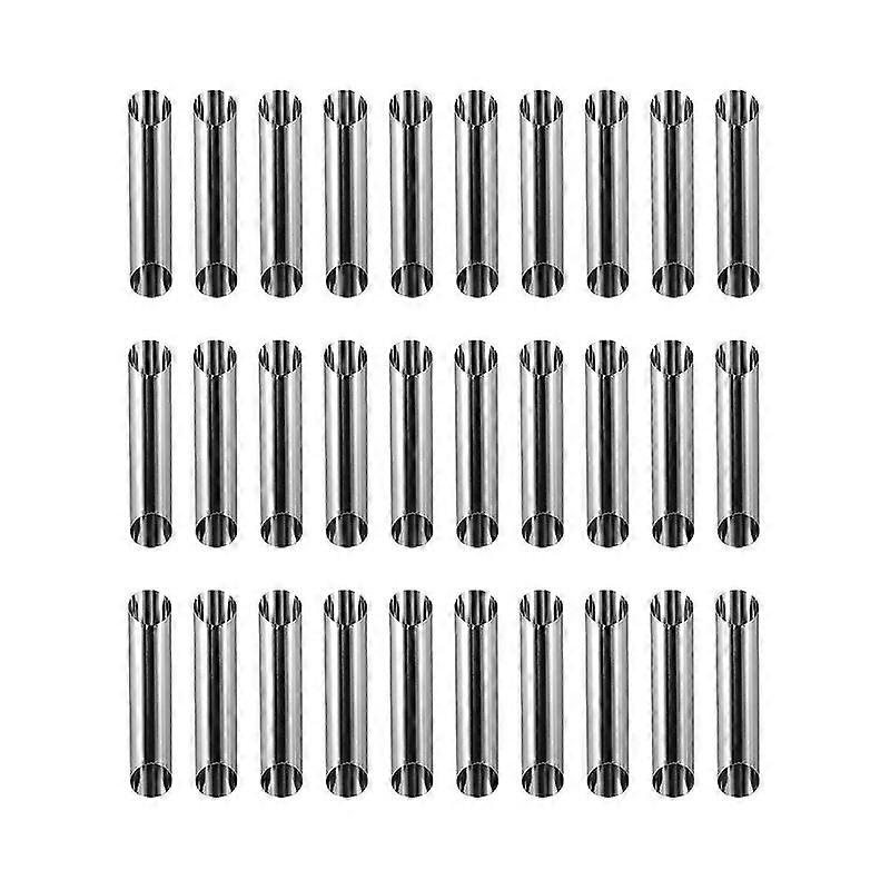 30個入り カノーリチューブ フォームセット ステンレススチール ノンスティック クリームホーン デニッシュペストリー型 シェル Cr用