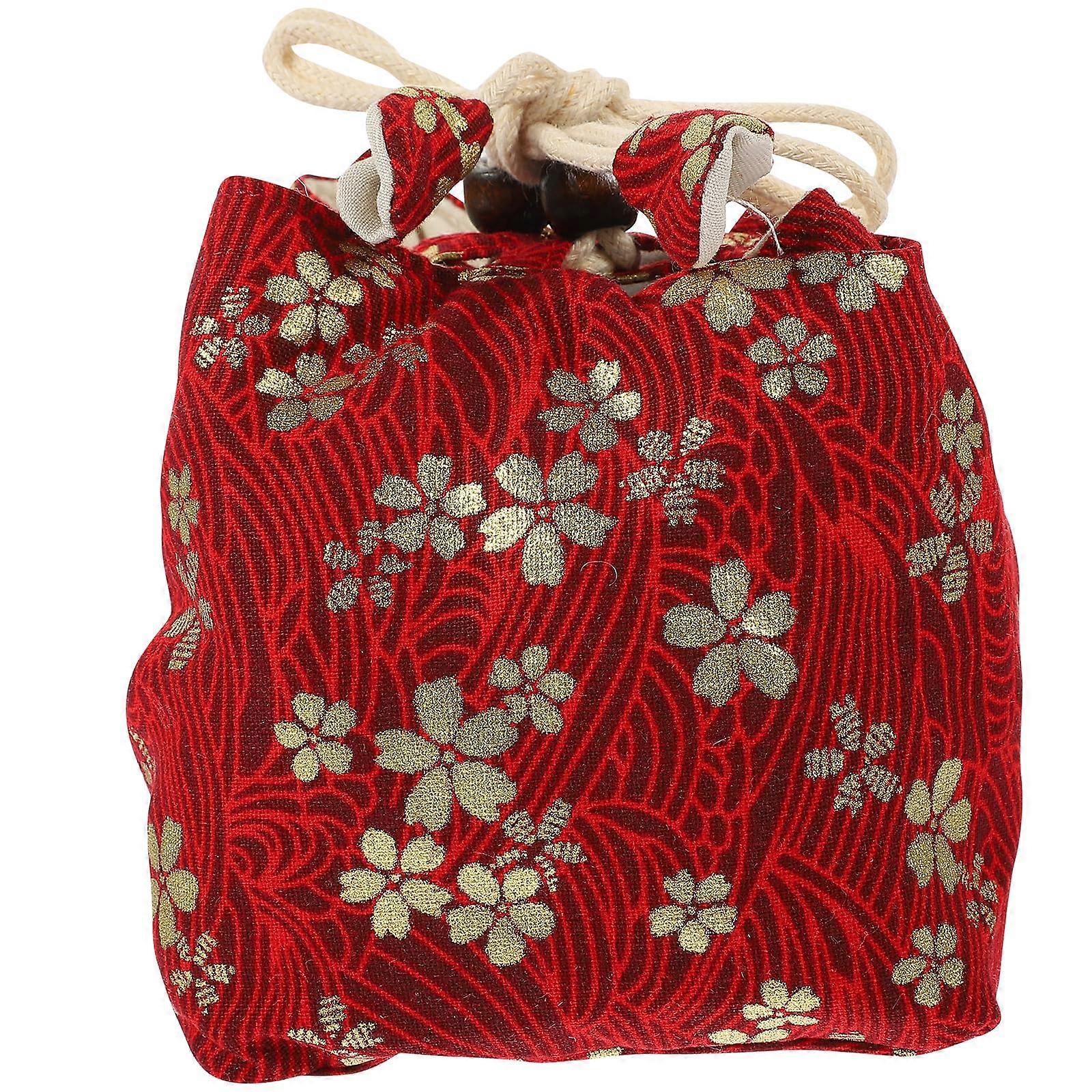 Red Decor Travel Kung Fu Tea Set Bag