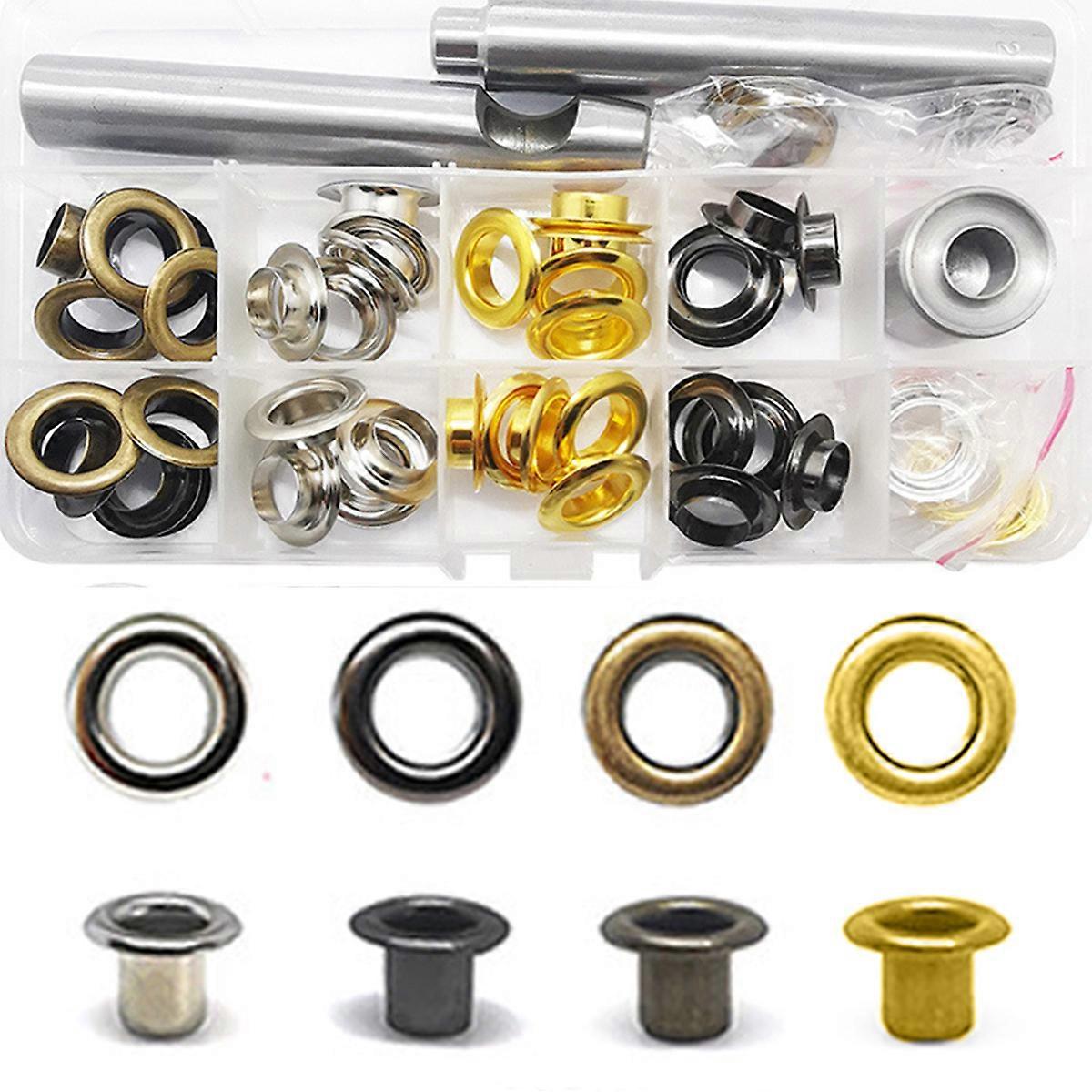 アイツールキット、メタルアイキット、アイトレイ、アイプライヤーキット、DIYレザークラフト生地用ツール付き