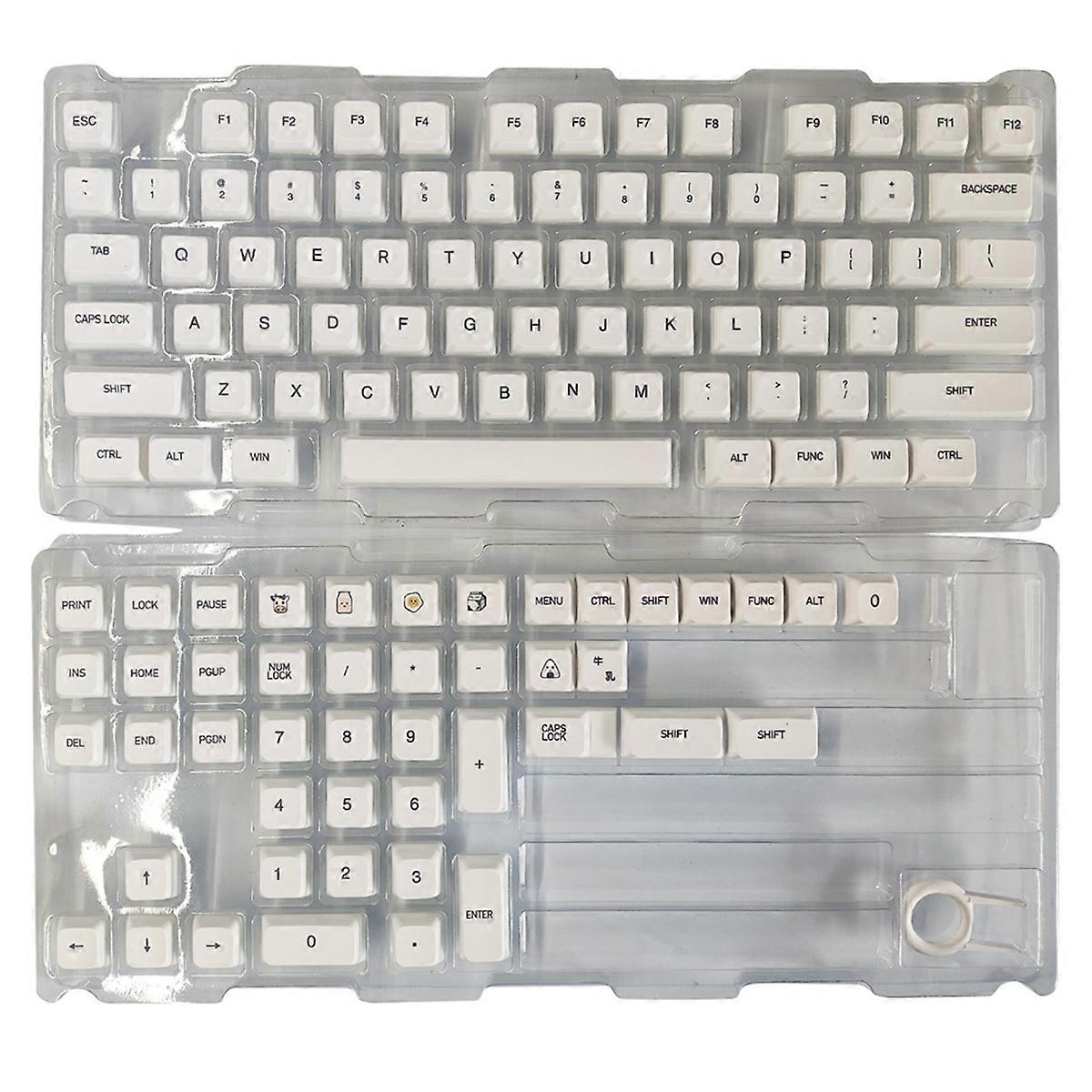 XDA 120-Key Keyboard Keycap Minimalist PBT Sublimation Process Mechanical Keycap for 61/87/98/104/108 Keyboard