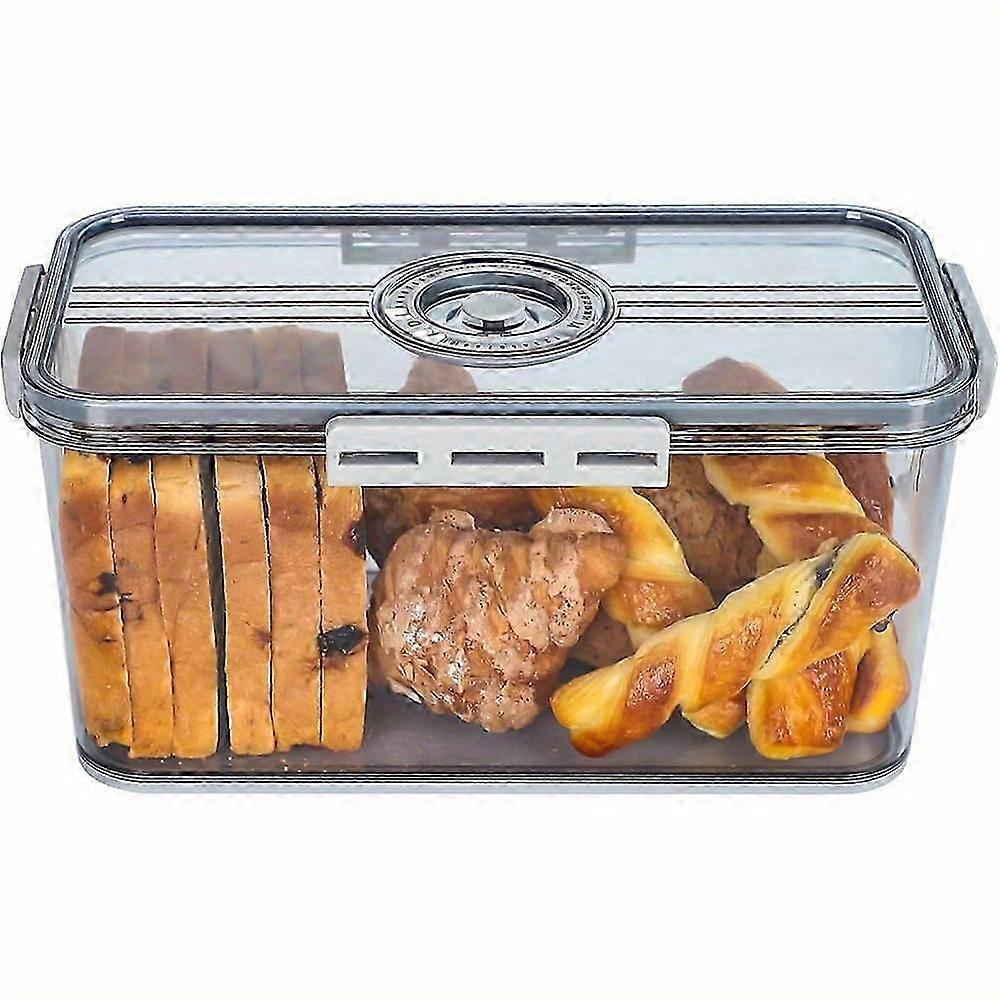 Bread Box, Countertop Airtight Loaf Bread Storage Container With Lid, Portable And Leak Proof Food Sealed Box, For Bread, Toast, Fruit And Vegetable,
