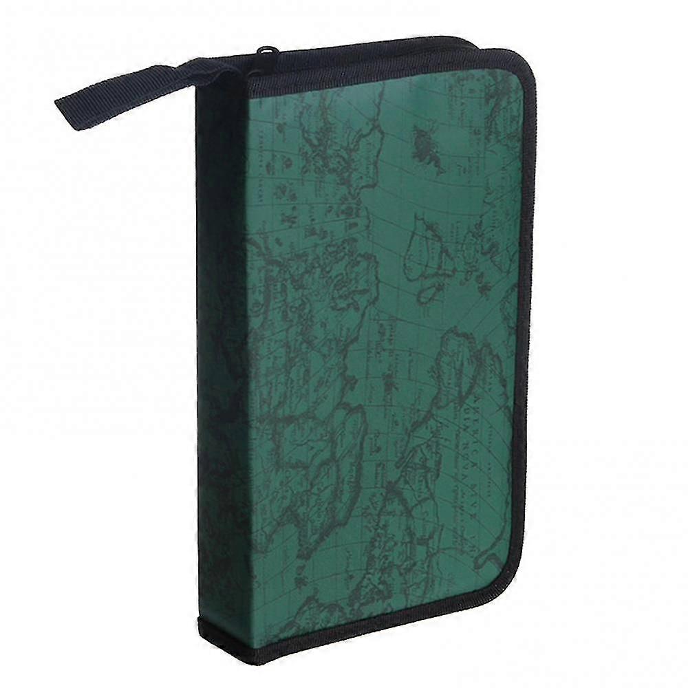 Green:Cd Folder compatible 80 Cd / Dvds / Blu-rays Sturdy Construction Bag Storage (GET IT)_Gift Of G