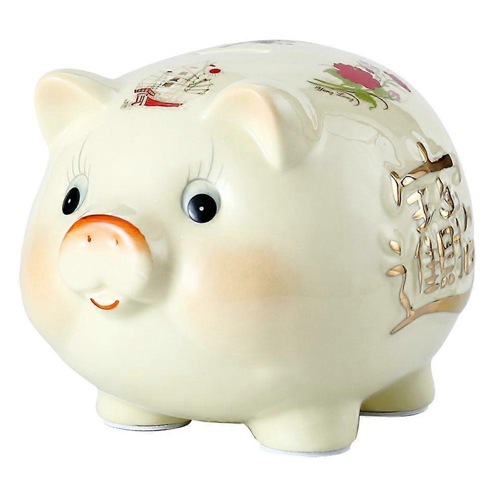 クリエイティブセラミック貯金箱銀行素敵なホーム貯金箱銀行面白いコインジャーオーナメント