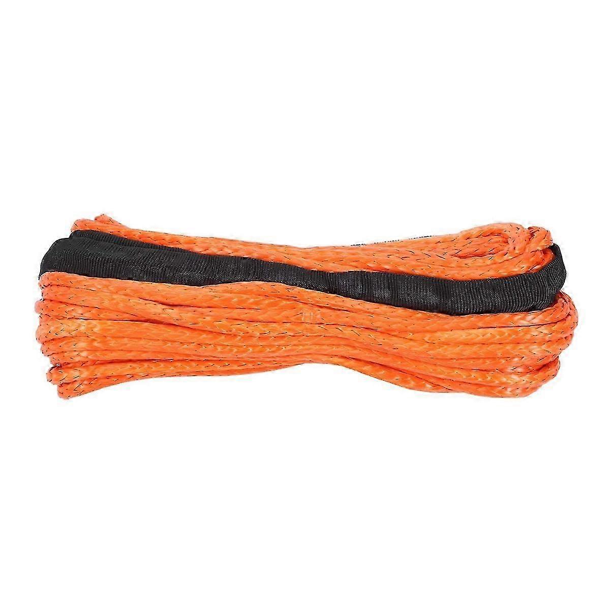 Syntetisk vinsch rep, orange1/4 x 50Ft syntetisk vinsch rep linkabel för ATV UTV SUV Lastbil Båt W