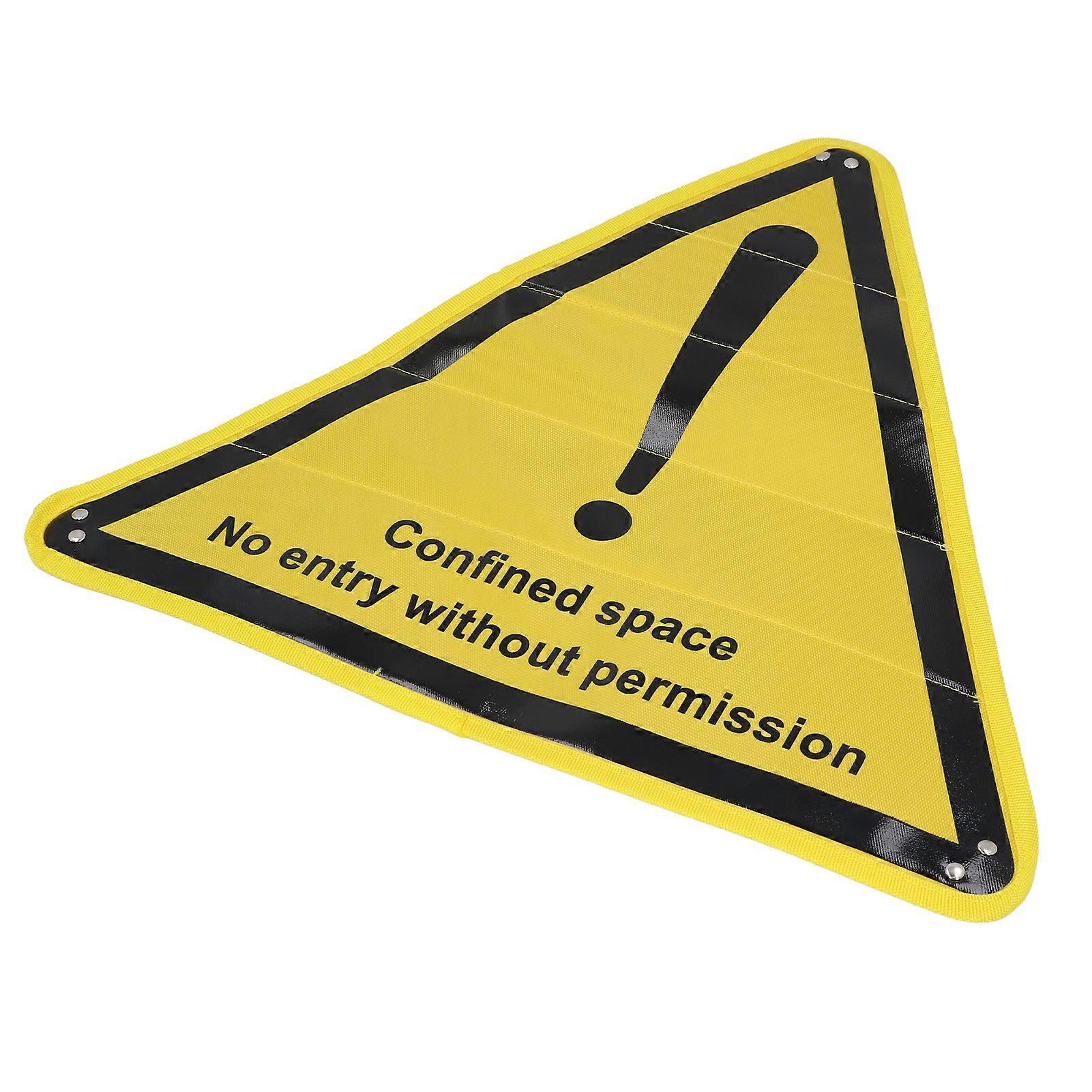 Lock Out Warning Sign Polyester Triangle Isolation Lock Warning Sign for Dangerous Places 