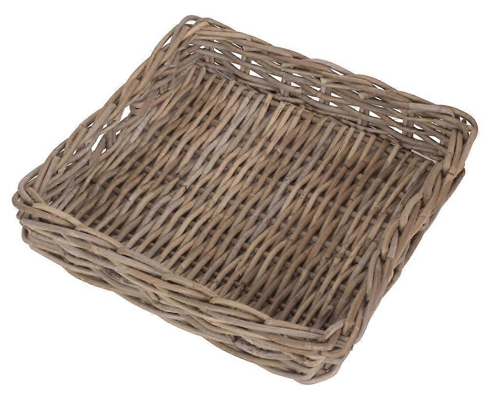 Square Rattan Serving Tray
