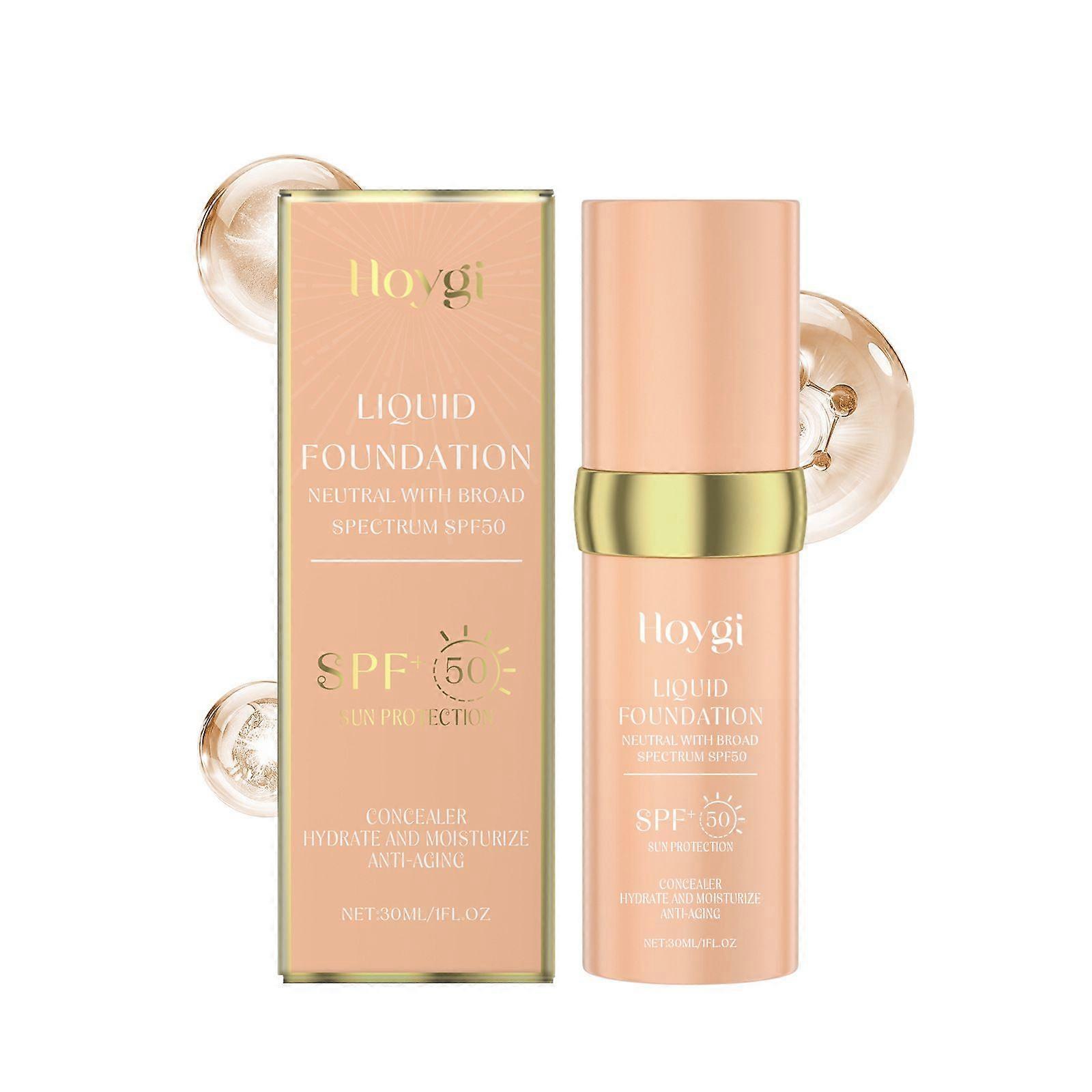Hoygi Warm Change Concealer Liquid Foundation Moisturizes Fresh, Light And Light Without Removing Makeup Concealer Moisture Moisture Holding Foundatio