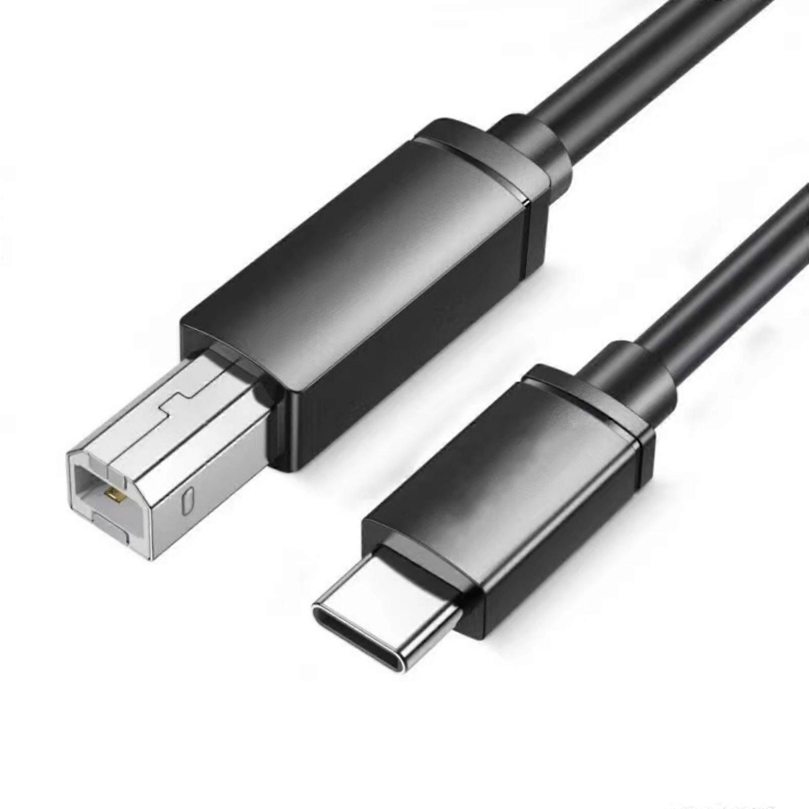 Erkek Tip C - Erkek USB 2.0 Tarayıcı Yazıcı Senkronizasyon Veri Kablosu, Telefon, Tablet, Dizüstü Bilgisayar ve Yazıcı Bağlantısı için Çok Renkli