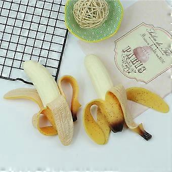 Pack of 2 Squishy Banana Toys Simulation Banana Squishy Squeeze Toys, Super Soft Stress Relief Spotted Peeled Banana Party Favors