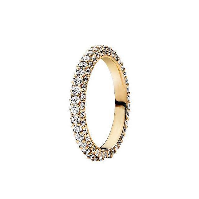 New 925 Sterling Silver Shiny Circular Series Ring Rose Gold Ring Light Luxury Temperament Send To Girlfriend And Best Friend