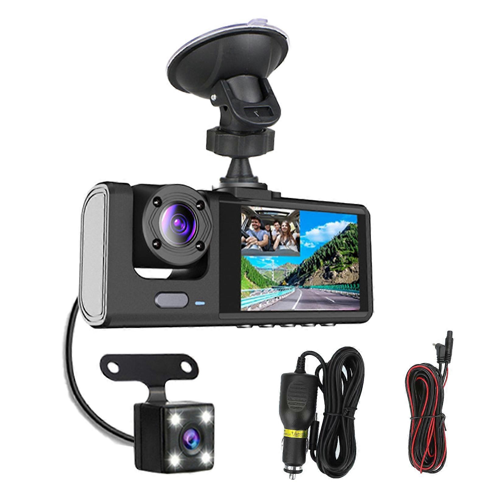 1080P Dashing Camera for Car Front and Rear Dashboard Triple/Double Dashing Camera with Looping Recording Parking