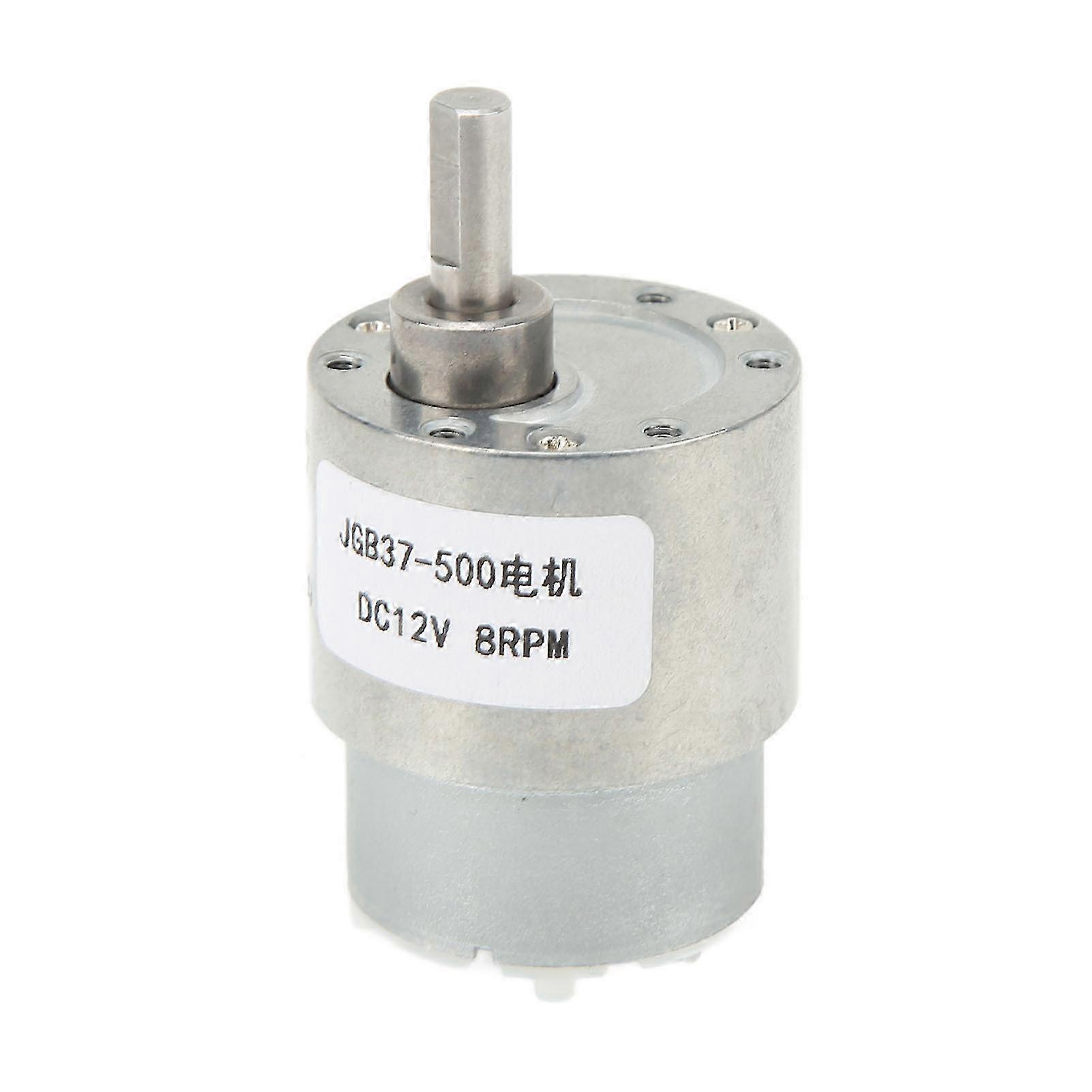 Worm Geared Motor 8RPM JGB37 500 Reversible Self Locking DC Reduction Motor for Automation DC12V