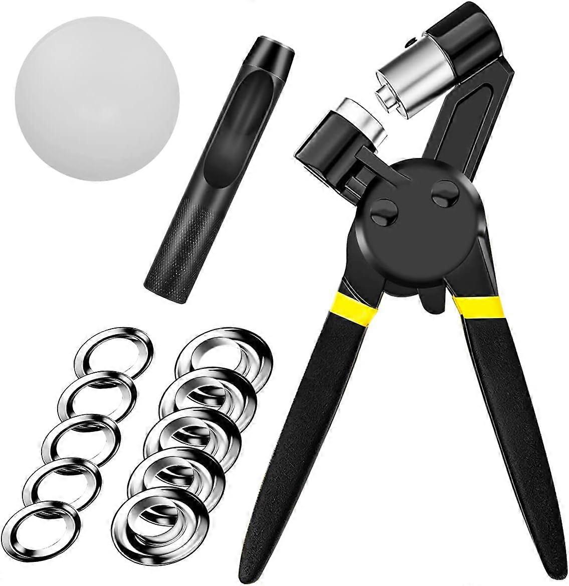 Intelligent Portable Eyelet Kit with Magnetic Head, Manual Grommet Press for Multi-Purpose Handheld Use in Repairing Fabrics and Tarpaulins (10mm