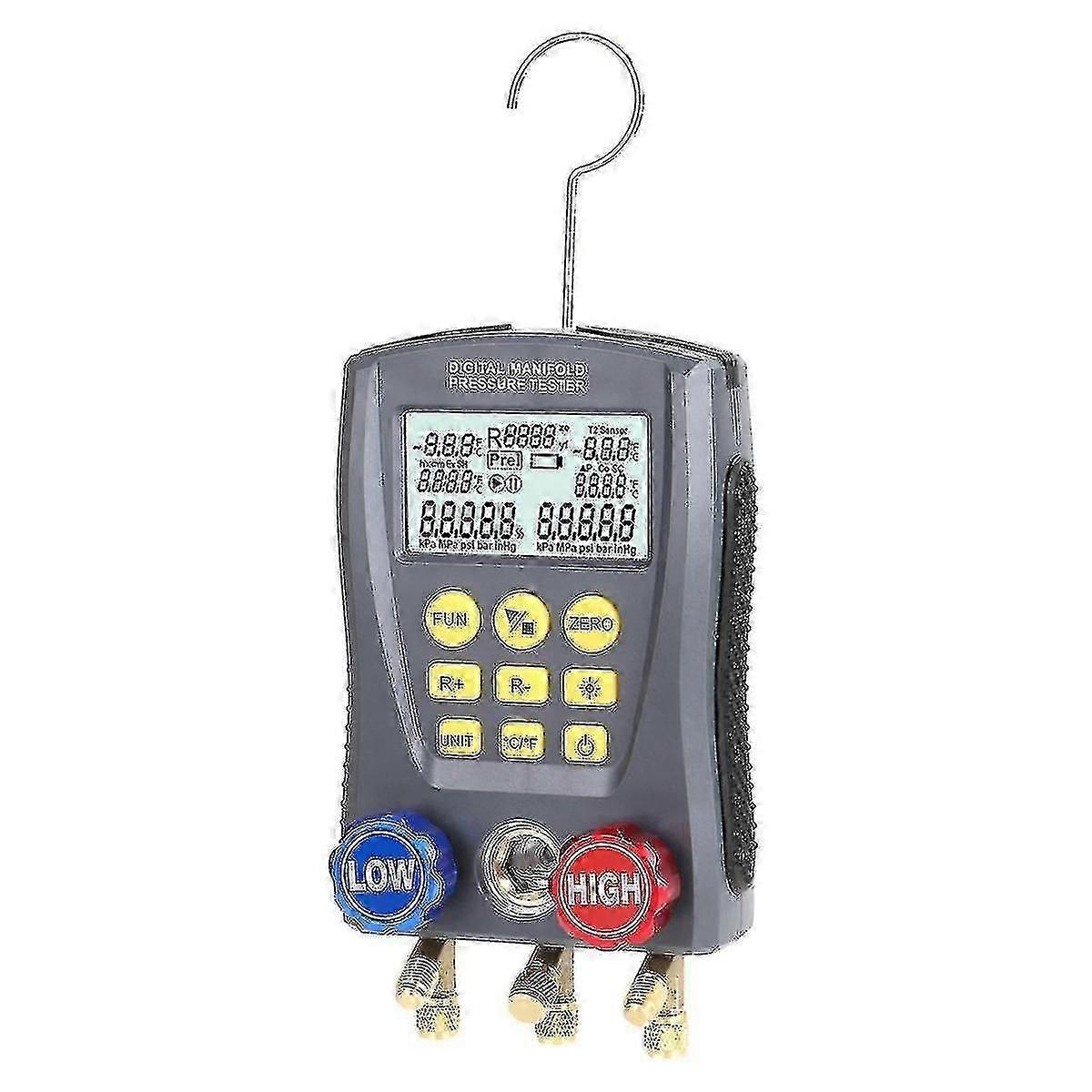 Manometer Kühlung Digitaler Vakuum-Druckverteiler-Tester Messgerät HLK-Temperaturtester [h