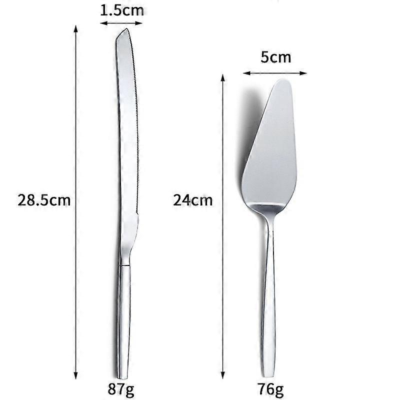Rainbow Titanium Plating Cake Cutteand Server Set,Pie Server for Everyday, Wedding and Birthdays, Dishwasher Safe