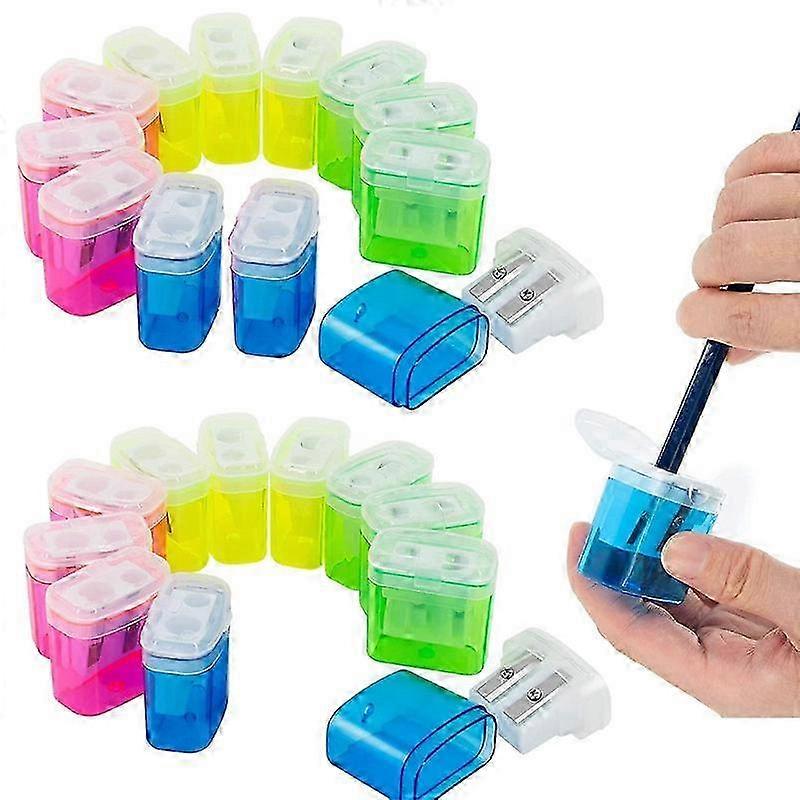 Manual Pencil Sharpener with Lid, Compact Design, Easy to Use, Ideal for School and Office Supplies