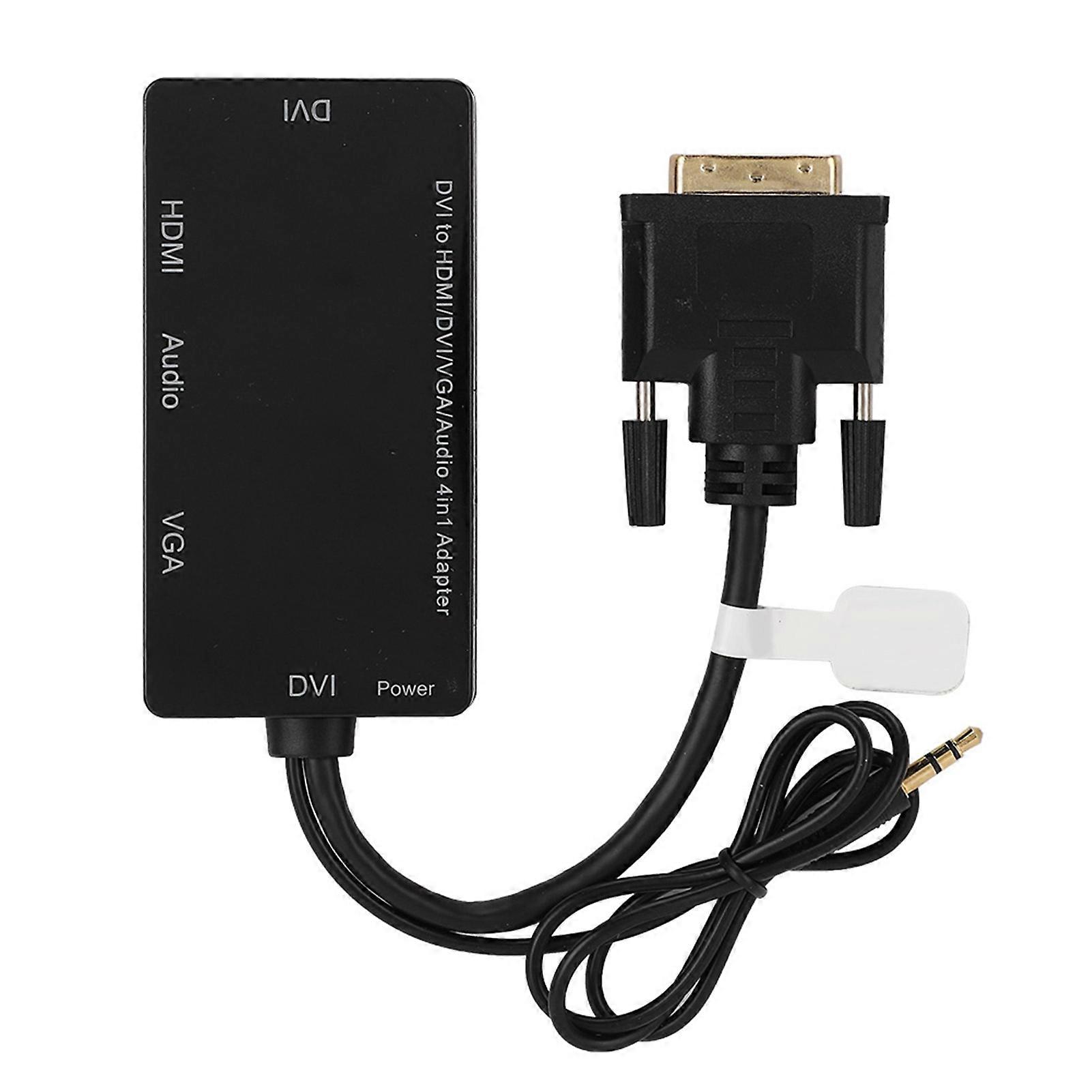 Convertisseur DVI 4-en-1 Prend en charge la conversion multi-interface et l’affichage simultané