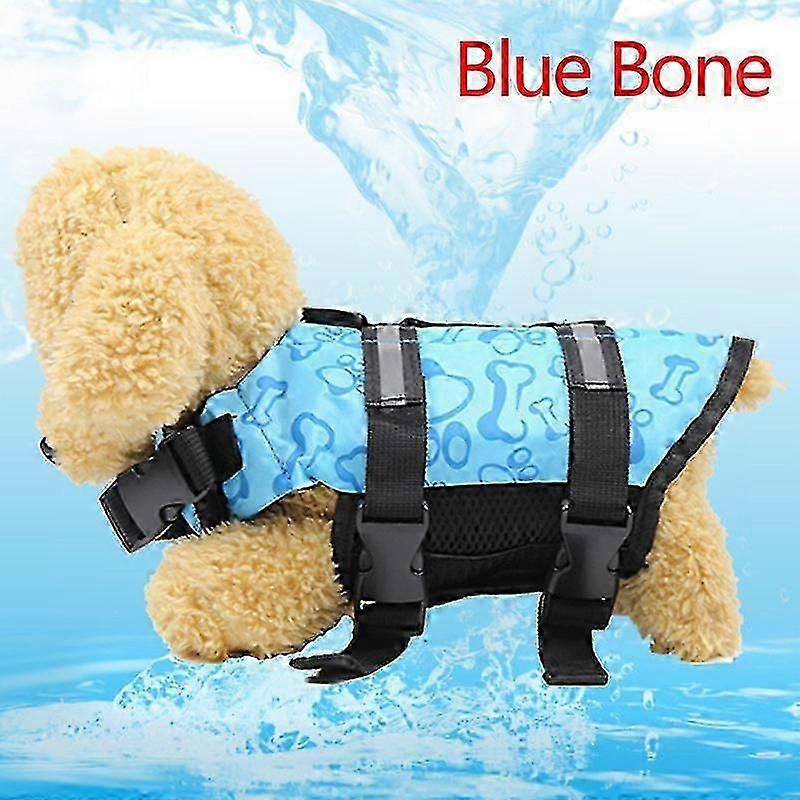Pet Dog Life Jacket Bones Patterns Safety Clothes Life Vest Harness Saver Pet Dog Swimming Preserver Clothes For Summer Swimwer