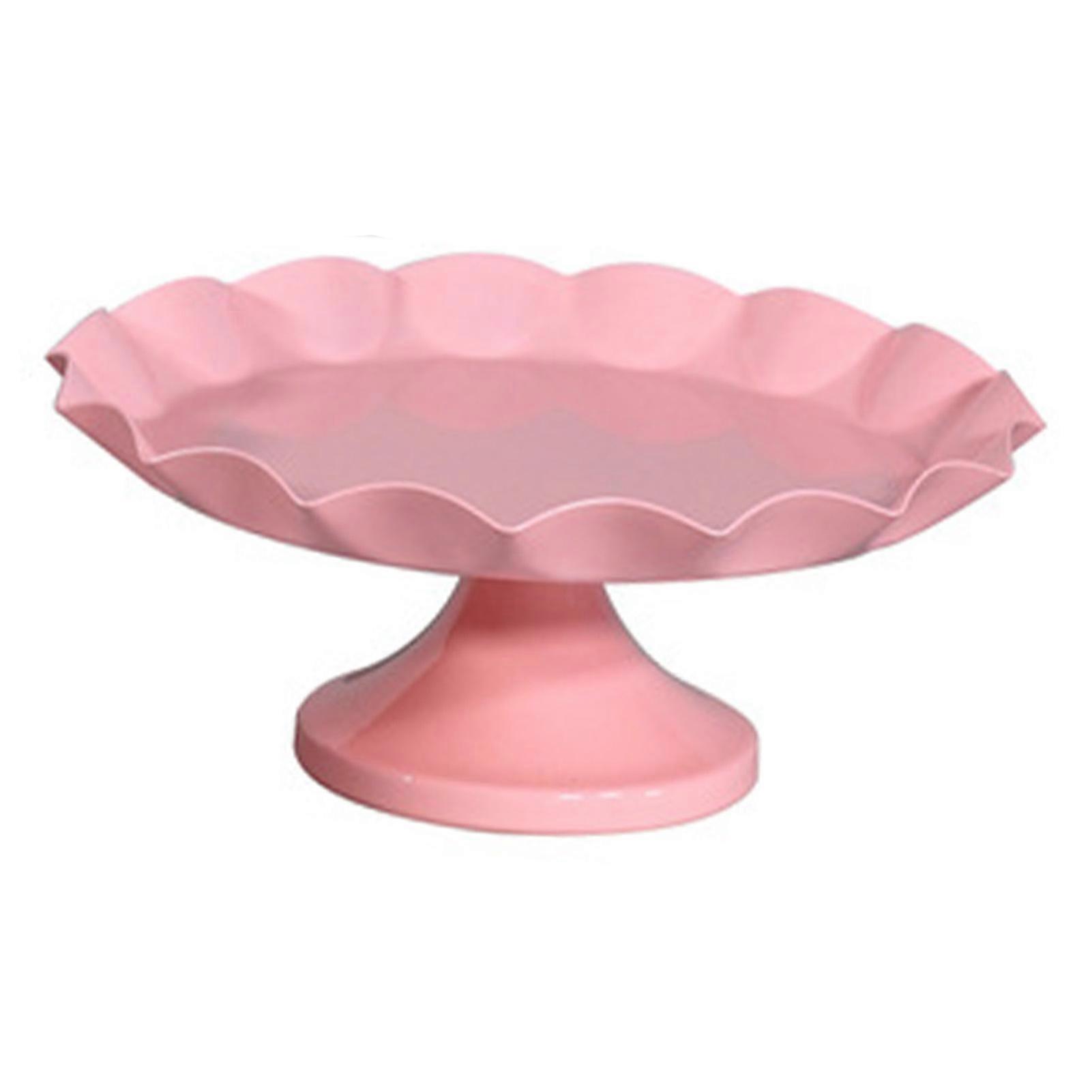 Versatile Pink Cake Stand: A Minimalist, Stable, and Decorative Multi-Functional Cake Tray Holder for Cupcakes, Desserts, and Fruits(L)