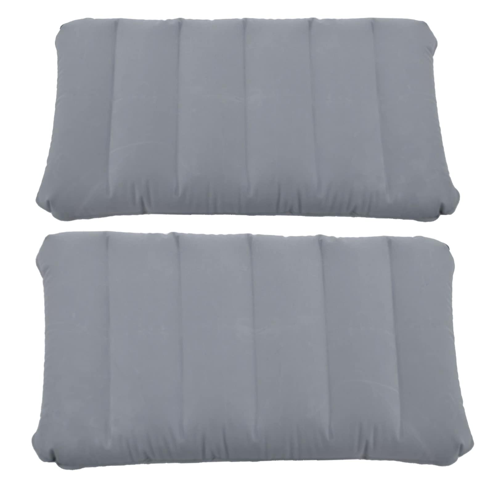 Inflatable Pillow Gray Ultralight Two Pack Small Square Flaked Fabric Airbase
