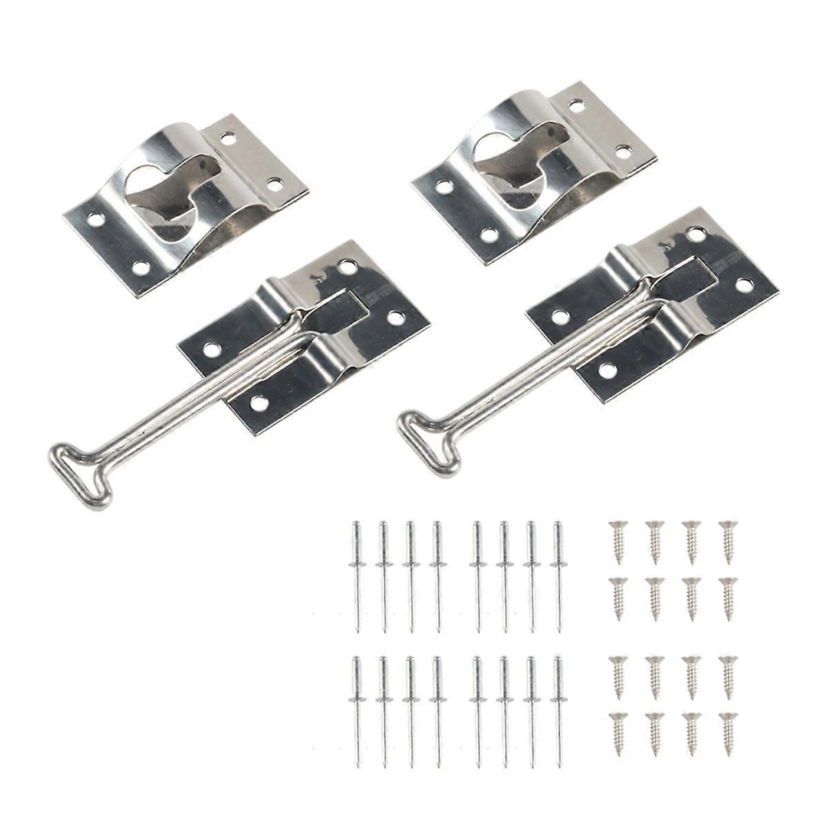 RV Door Holder, Upgrade Snap Noiseless Trailer Door Latch, 4 Inch