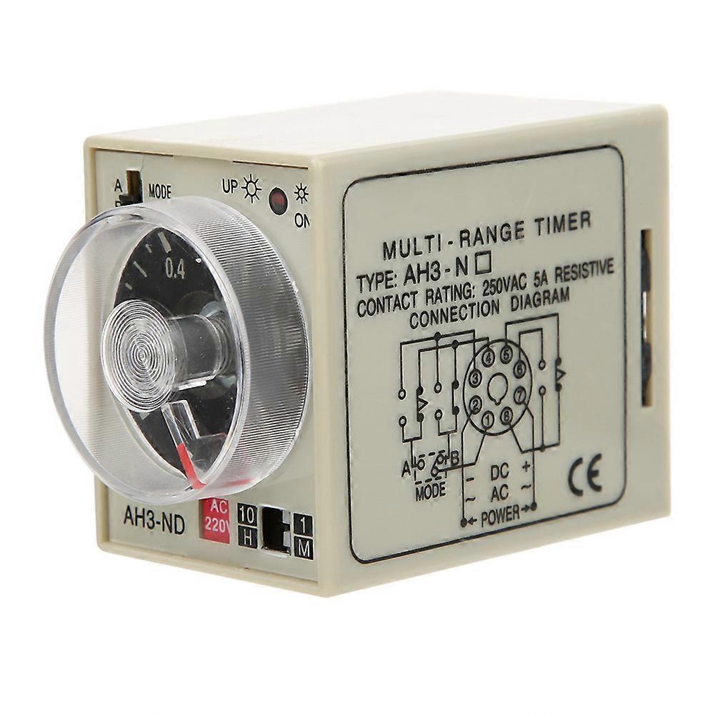 On Delay Time Relay Mini Multi Time Period Adjustable a B Double Mode AH3 ND AC220V