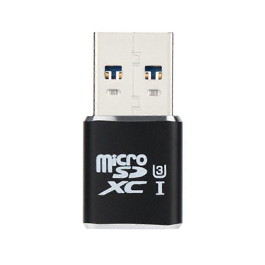 Super Speed USB 3.0 Memory Card Reader Compact Flash Card Adapter for Micro-SD Micro SDXC TF Card Converter for Computer  Black