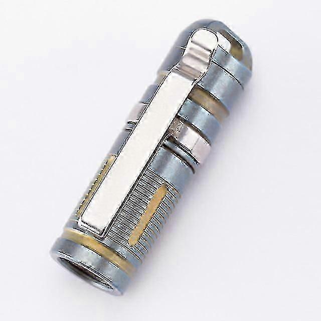 Camping Lights Lanterns Titanium Alloy Flashlight Mini Rechargeable Home Outdoor Camping Mini Portable Outdoor Tools Blue
