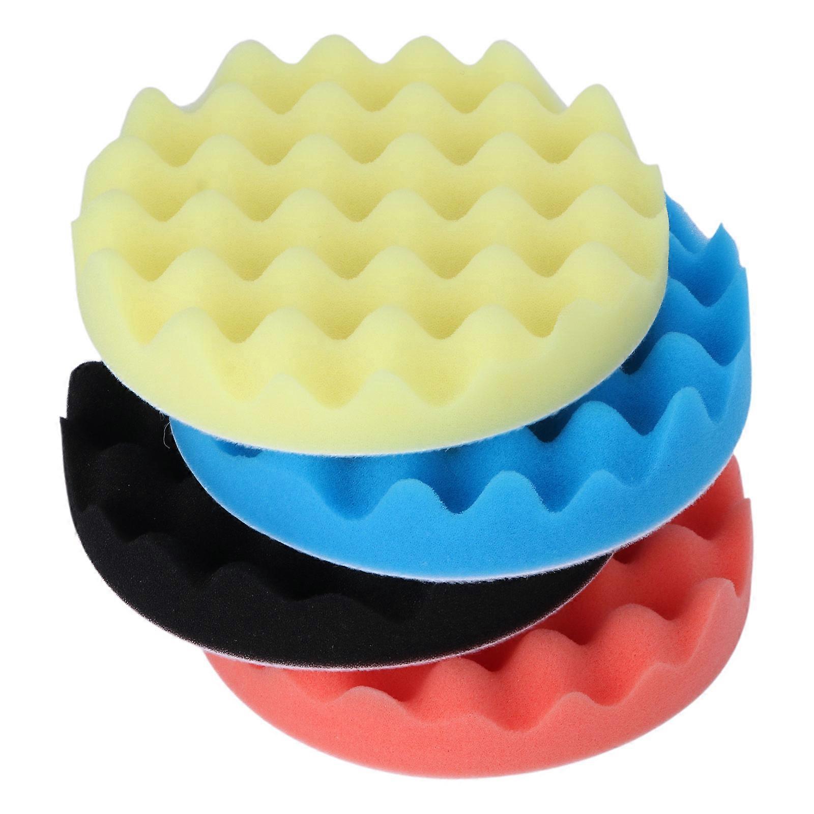 4Pcs 6inch Buffing Polishing Sponge Pads Kit For Car Polisher Buffer  Yellow