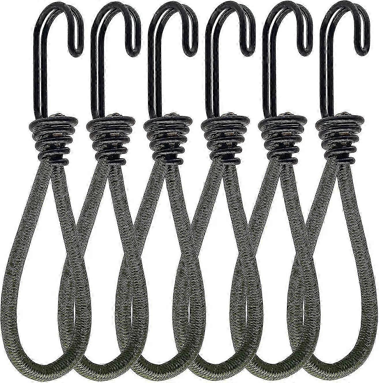 6 Pieces Rubber Bungees With Hook, Hook For Bungee Or Bungee Cord, Rubber Bungee Bungee-Good