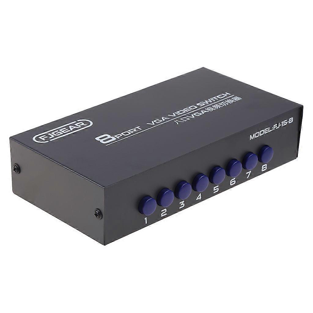 8 Port VGA Switch Video Switcher Box 1920*1440 250MHz 8 in 1 out Selector für PC