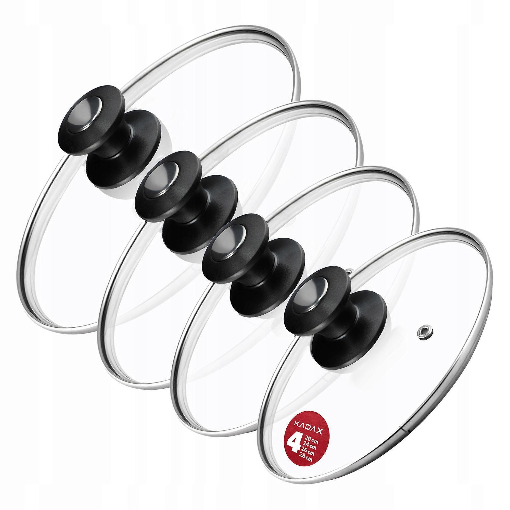KADAX Glastopfdeckel Set 20/24/26/28cm