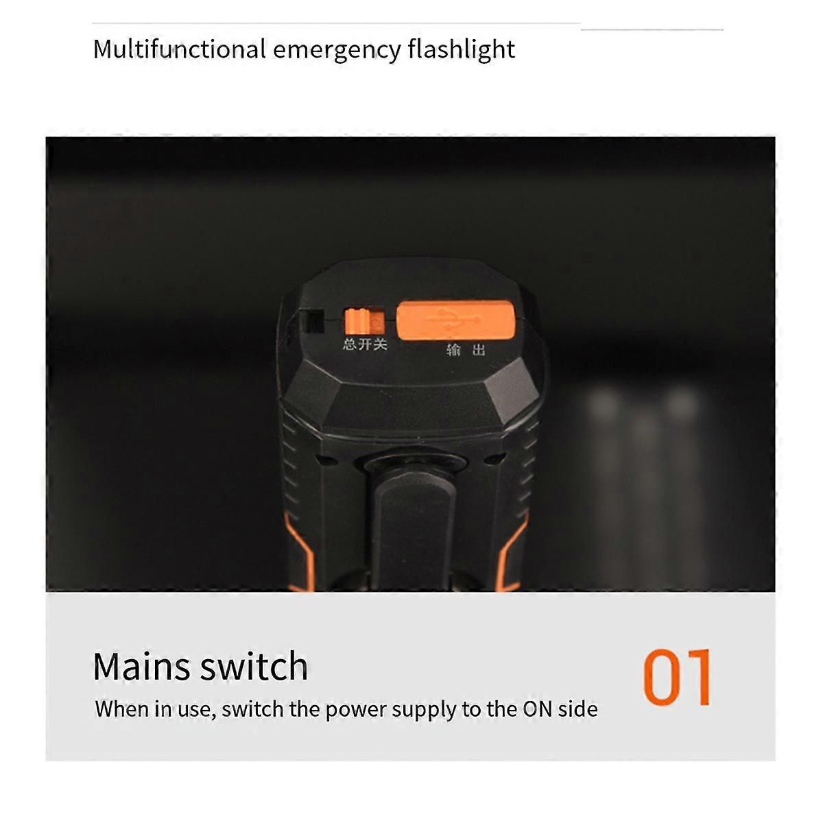 Multifunctional Hand Crank Flashlight Dynamo Powered Emergency LED Flashlight Rechargeable Outdoor